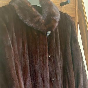 Woman's Black Mink Fur Coat, Hand Made in Spain.